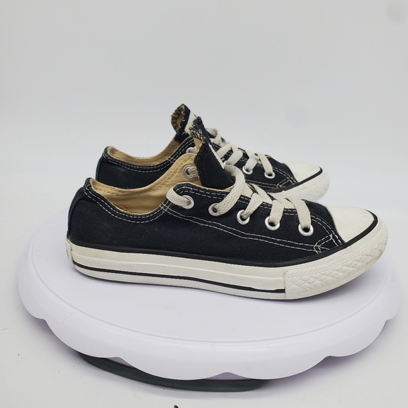 Converse Shoes 13 C Chuck Taylor All Star Lo Black White Canvas - Picture 6 of 11